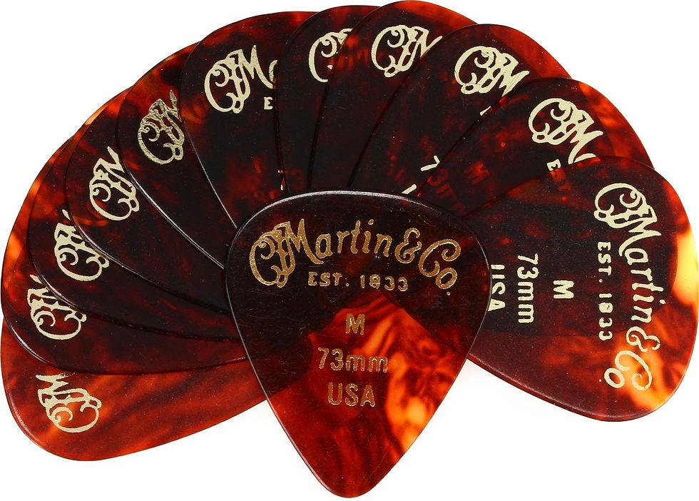Faux-tortoise #1 Guitar Picks 12 Pack - 0.73mm - Medium : Martin
