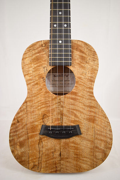 Thumbnail: K-1MT-PRO Premium Solid Curly Hawaiian Mango Tenor Ukulele : Kanile'a Ukulele