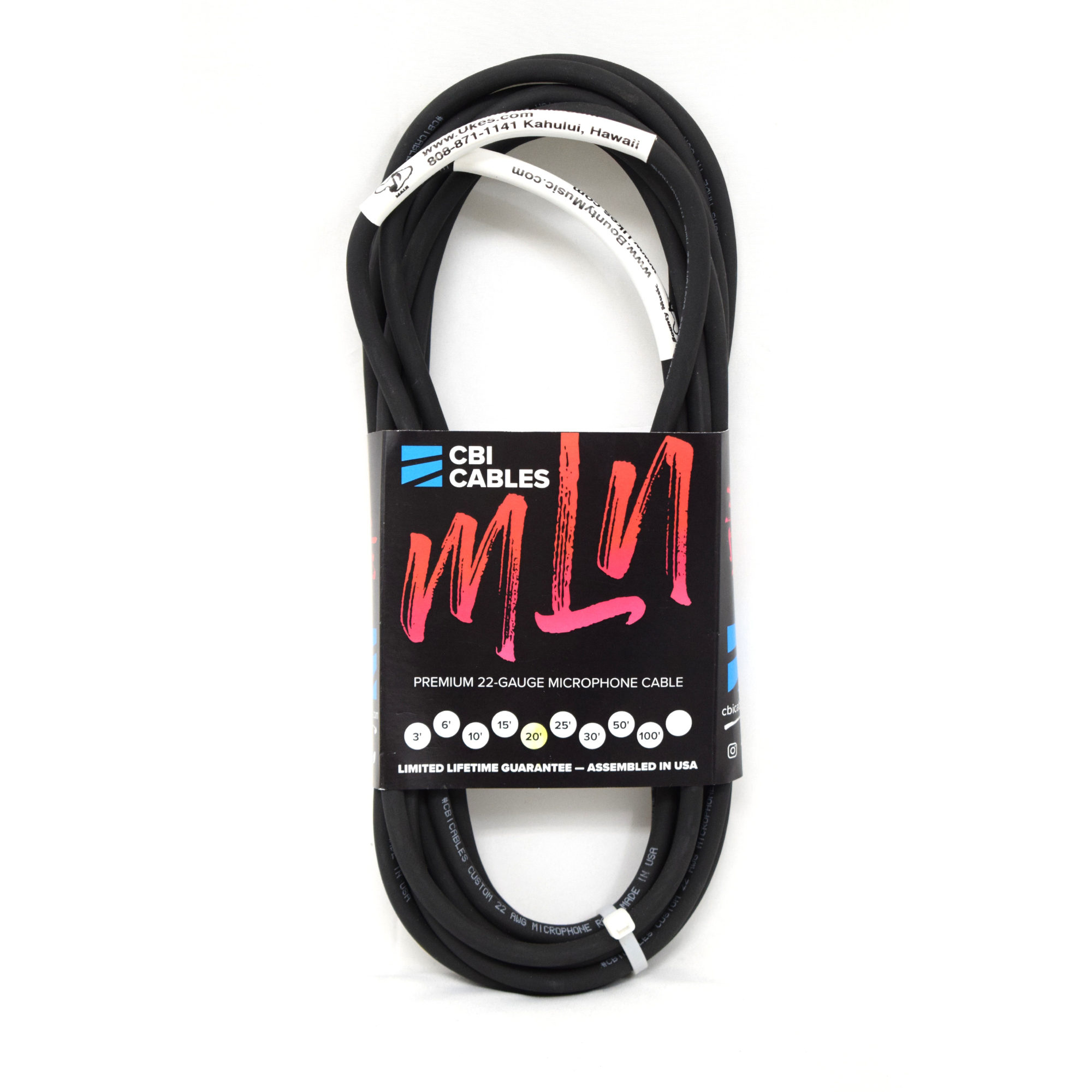 MLN-20 20ft Premium 22-Gauge Microphone Cable : Bounty Music