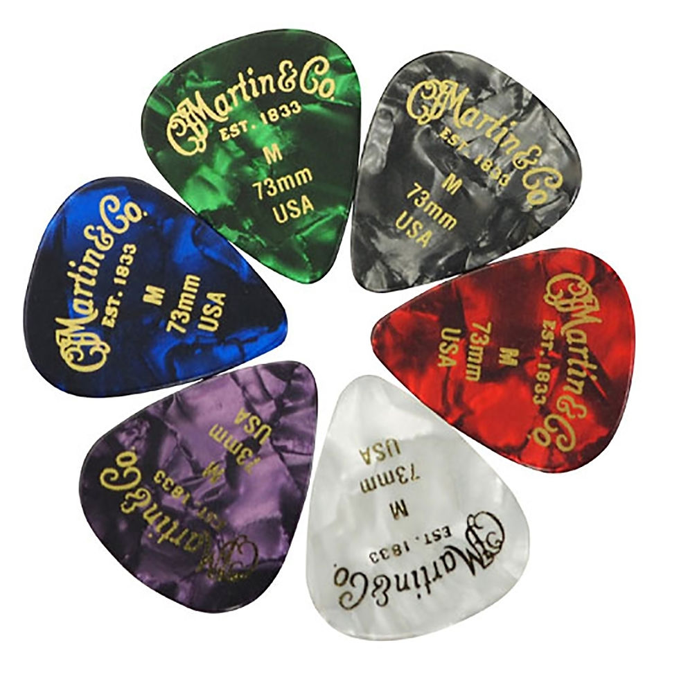 Multi-Color Pearloid Guitar Picks (6-Pack) : Martin