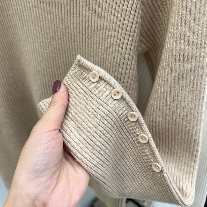 Thumbnail: AOSSVIAO 2026 Autumn Winter New Sweater Women's Turtleneck Solid Color Pullovers