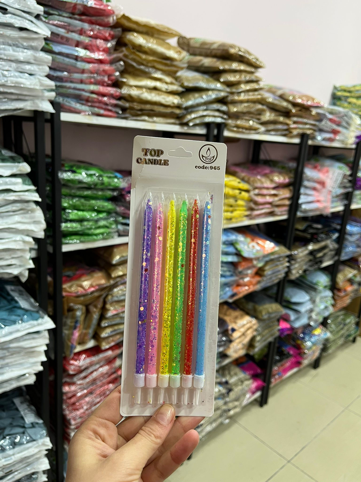 Mum Karışık Simli Uzun