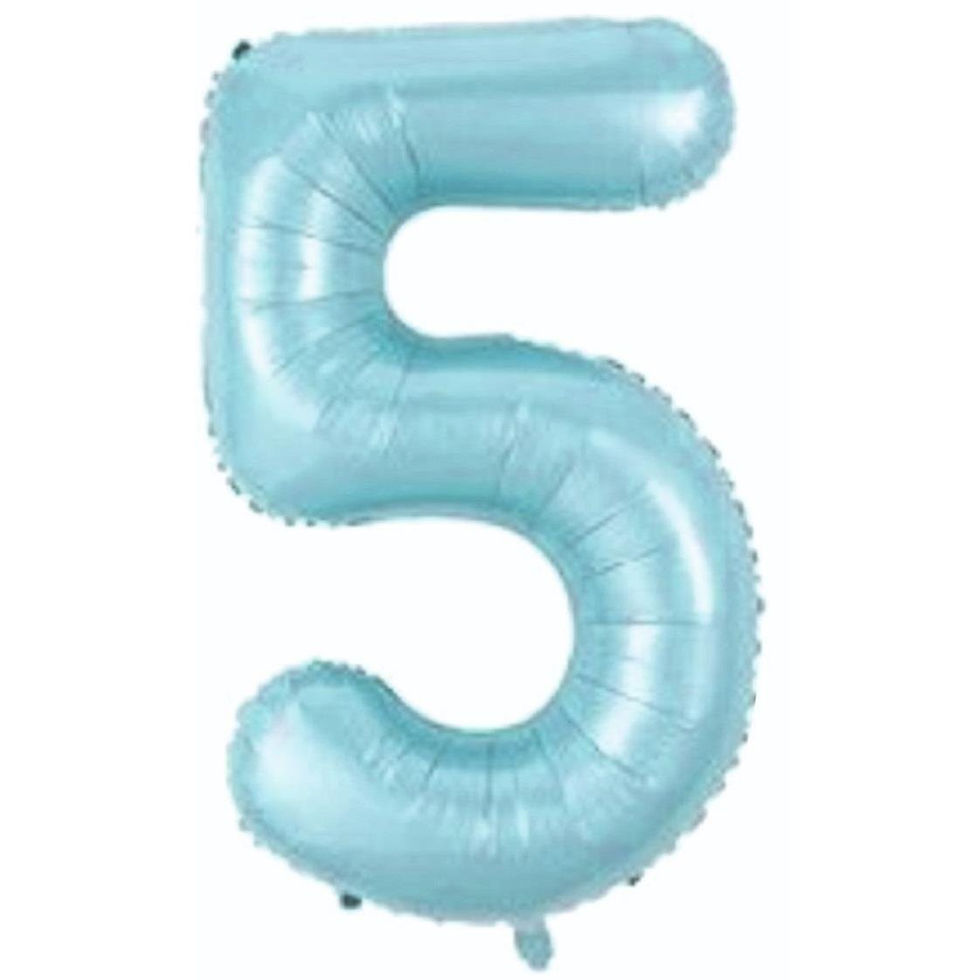 Küçük resim: 34" (76 Cm) Mavi Rakam Folyo Balon
