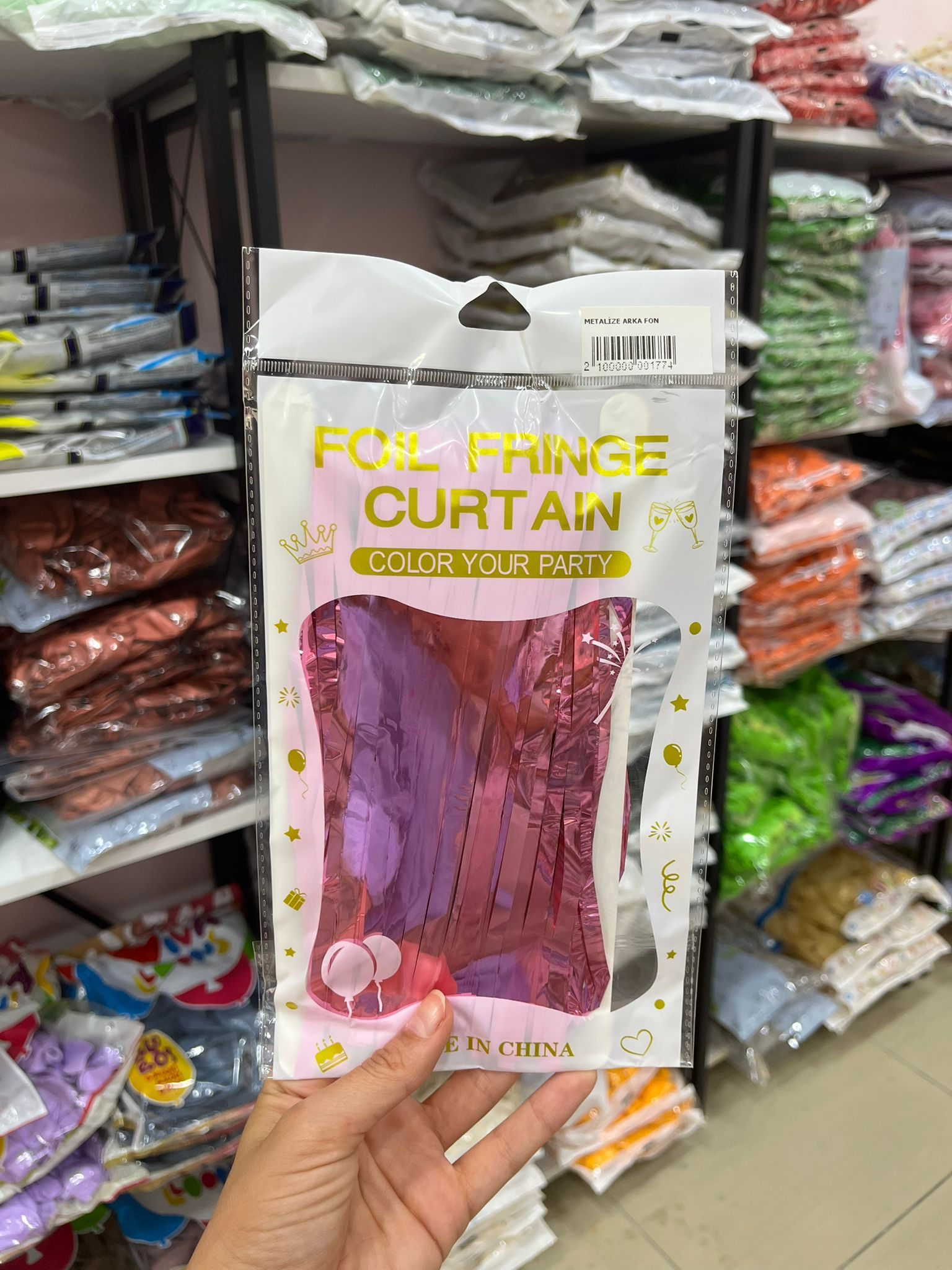 Metalize Arka Fon Pembe