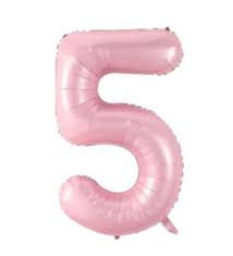 Thumbnail: 34" (76 Cm) Pembe Rakam Folyo Balon