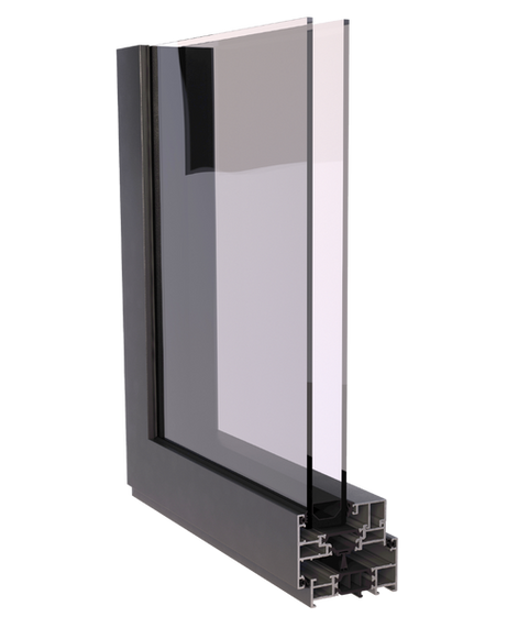 Reynaers SL68 aluminium window corner section
