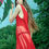Thumbnail: Long red net dress
