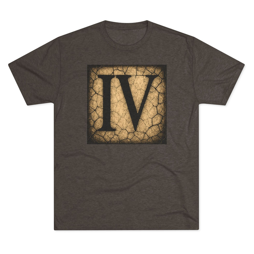 Thumbnail: Roman Numeral IV Vintage Crackle Tee — Fourth Anniversary/Birthday Shirt