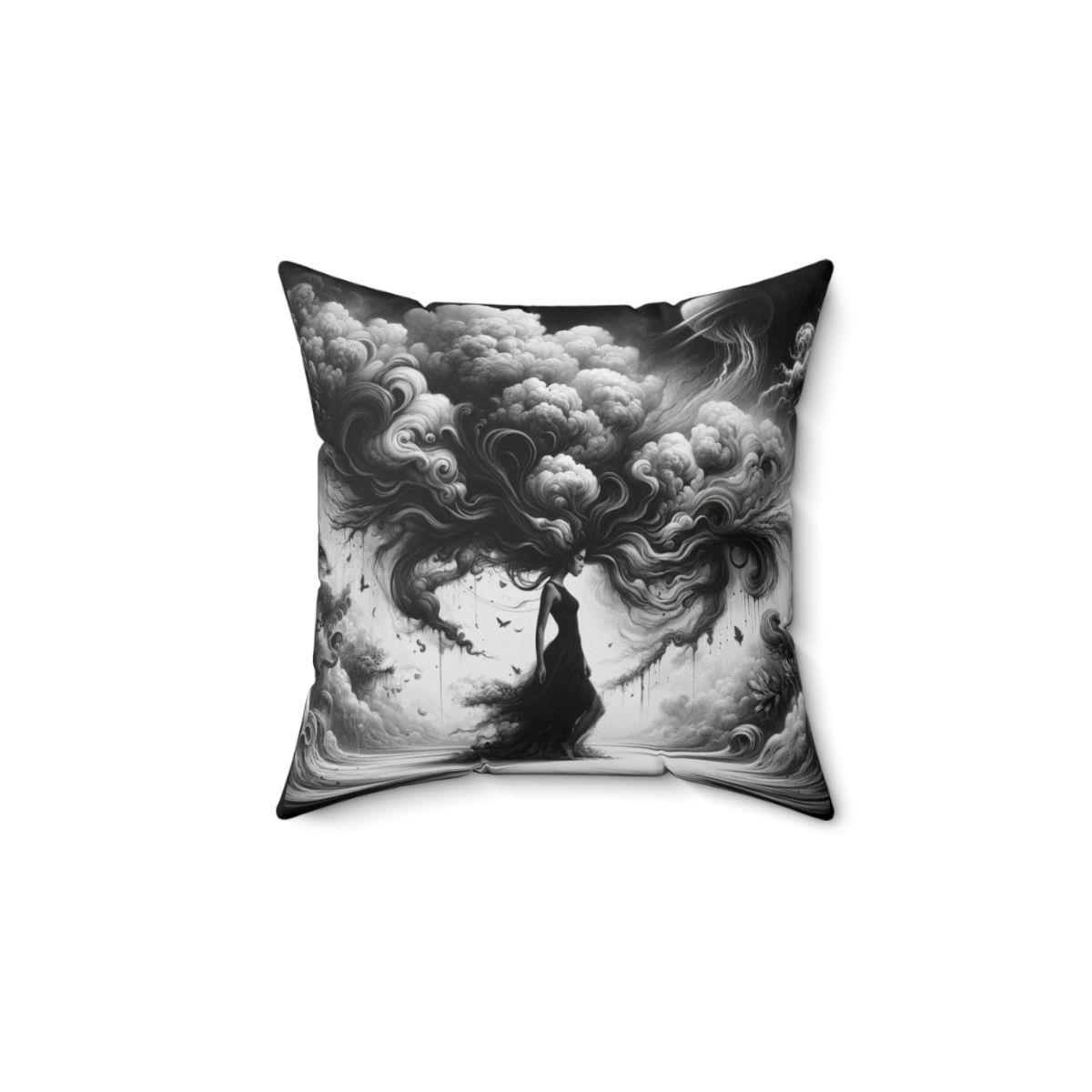 Dark Muse Spun Polyester Square Pillow