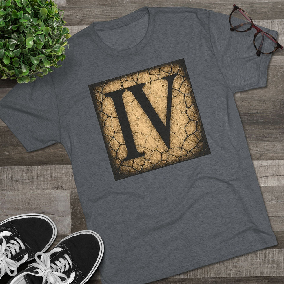 Thumbnail: Roman Numeral IV Vintage Crackle Tee — Fourth Anniversary/Birthday Shirt