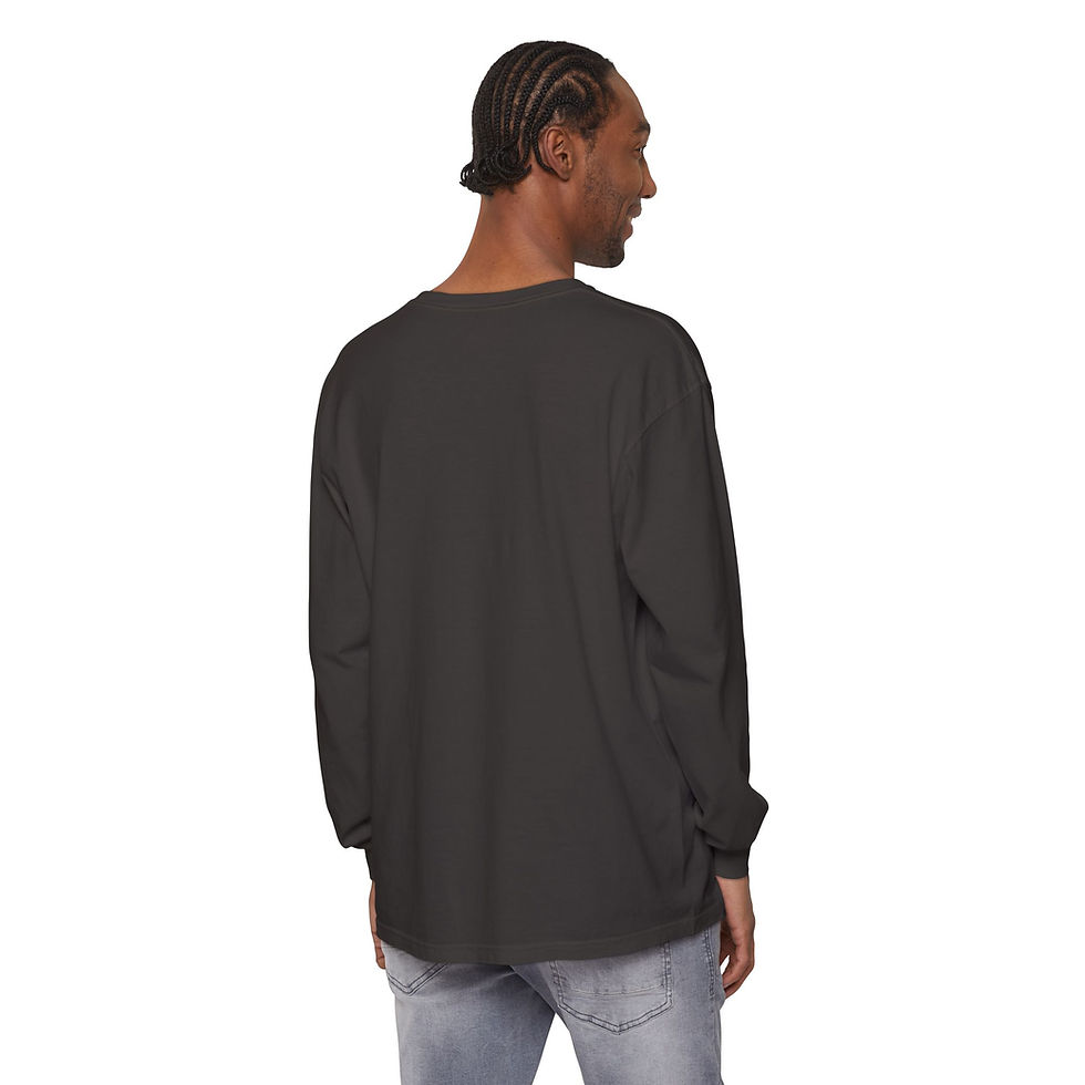 Thumbnail: Mystical Long Sleeve T-Shirt - Unisex Garment-Dyed with Cloud Artwork