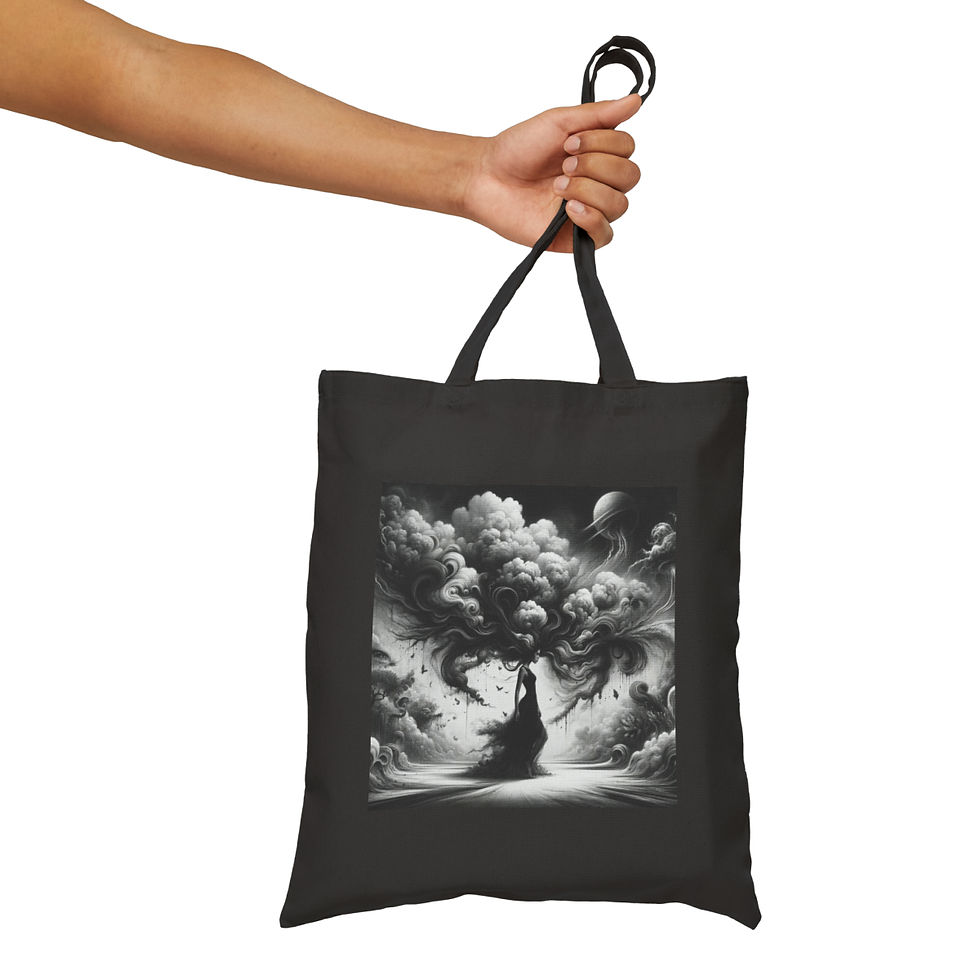 Thumbnail: Dark Muse Chronicles Cotton Canvas Tote Bag