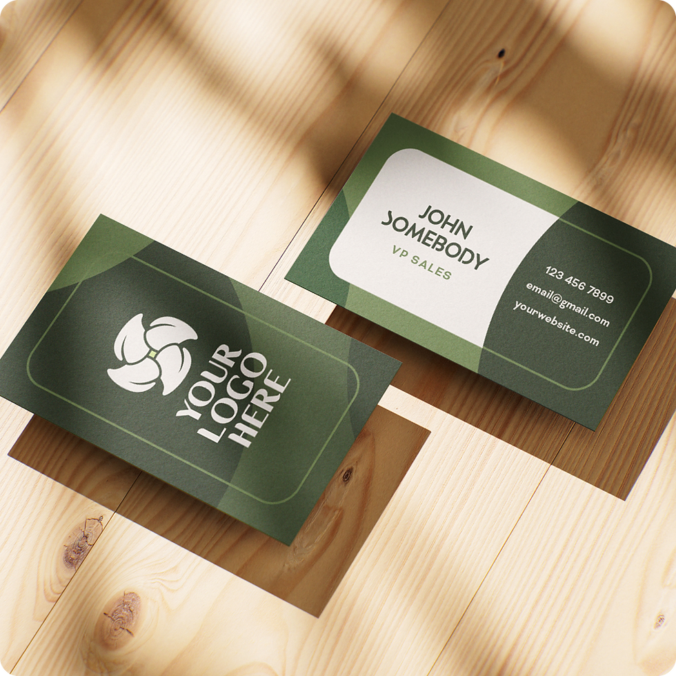 John Somebody VP Sales business card design