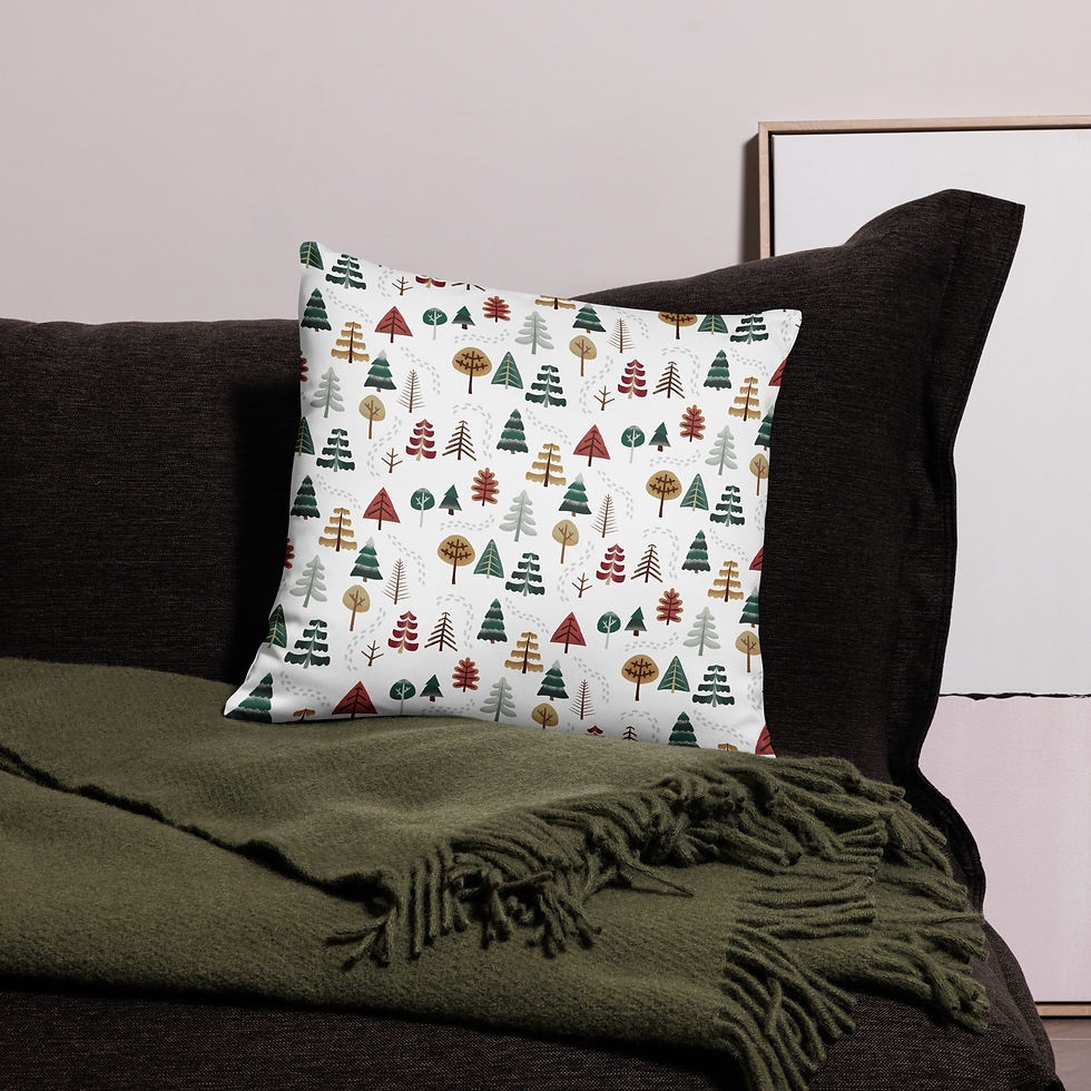 Thumbnail: Holiday Trees Throw Pillow