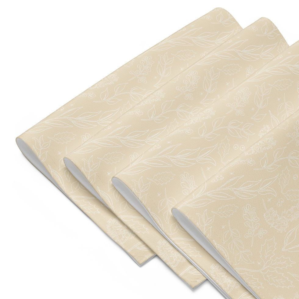 Holiday Elegant Floral Placemat Set