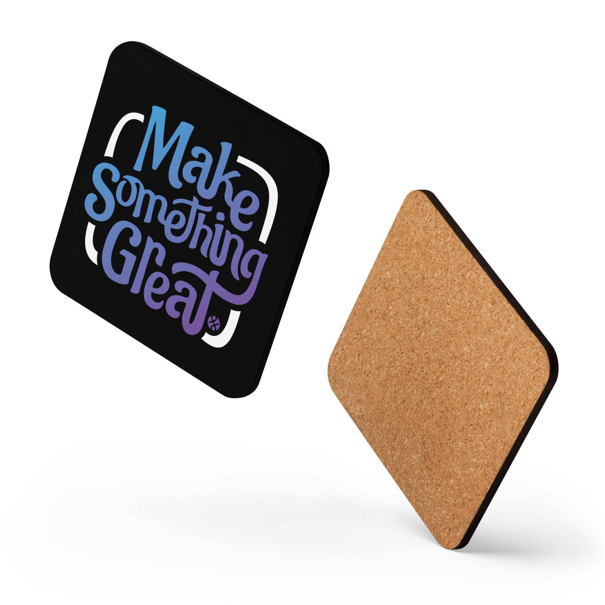 Make Something Great Cork-back Coaster