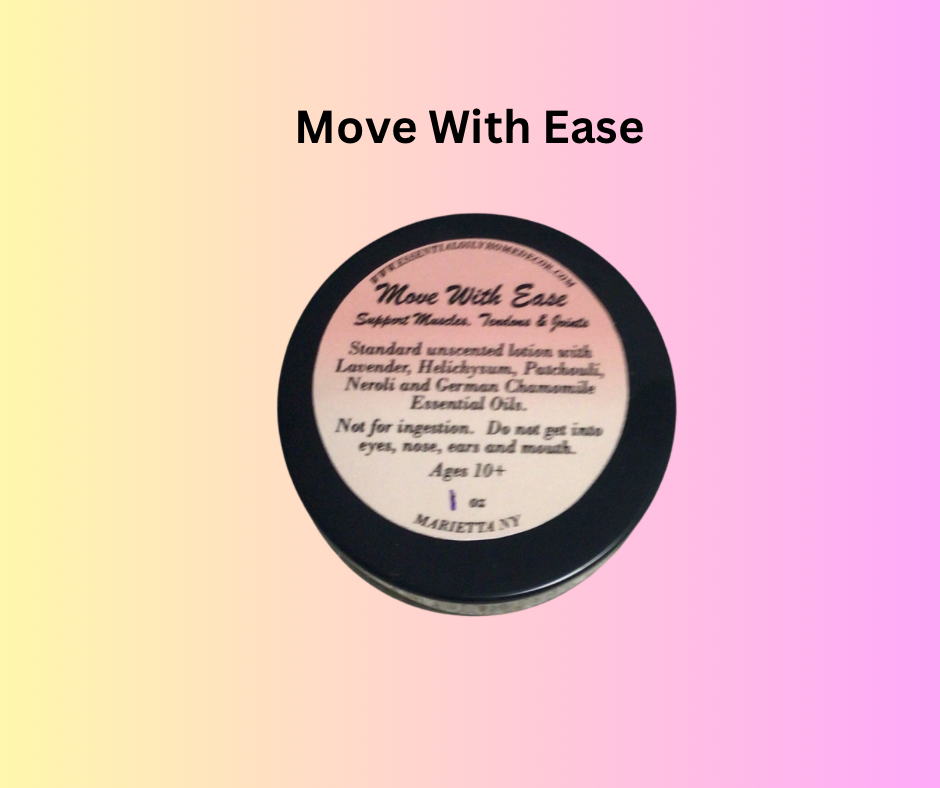 Move With Ease Lotion for your muscles provides relief from post-run soreness, inflammation, and minor aches.