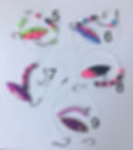 Double Hook Fishing Lures. Hand-tied and airbrushed.