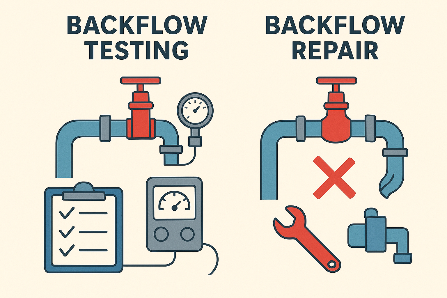 Backflow Testing Due Backflow Testing vs. Backflow Repair: Understanding the Key Differences