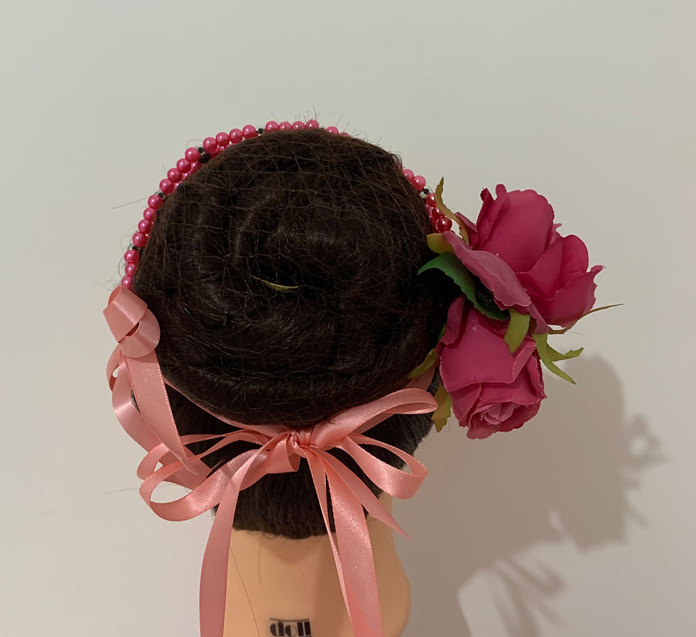 Miniatura: Arranjo Coque Pérolas Pink com Rosas