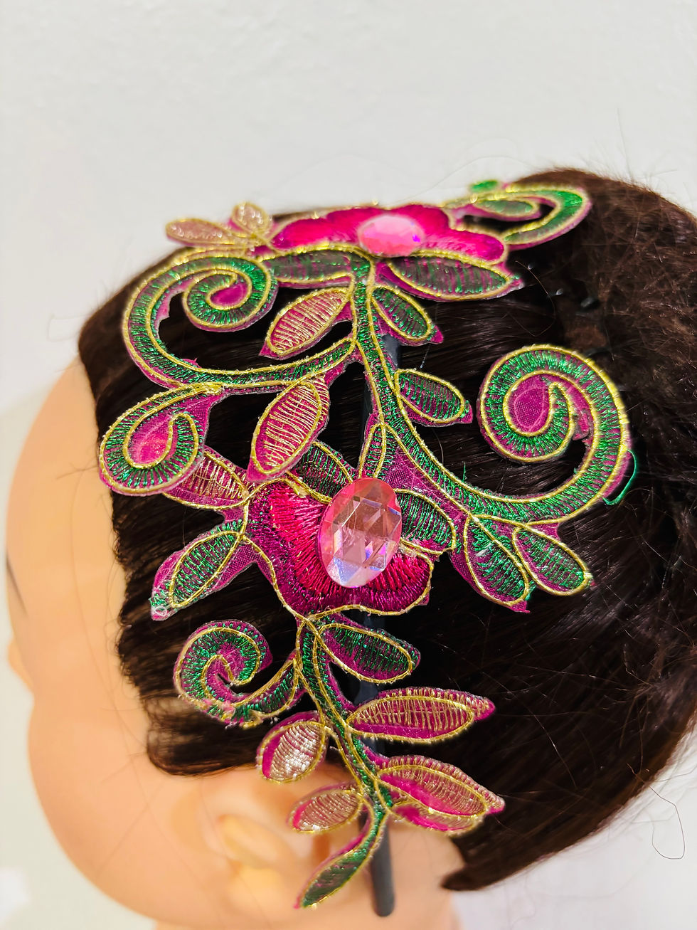Miniatura: Tiara rosa e verde 