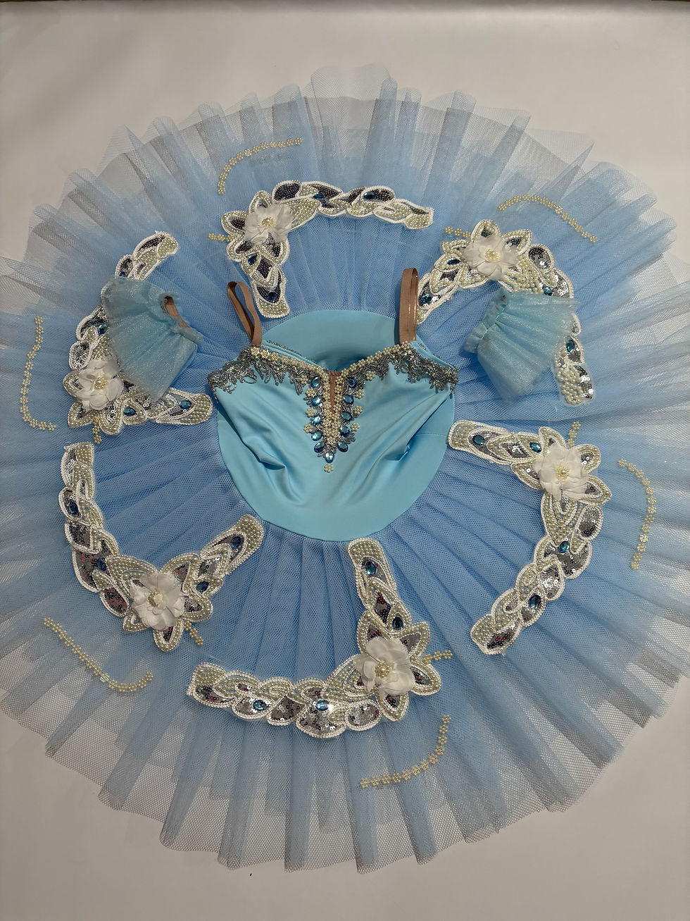 Miniatura: Tutu bandeja azul e pérola