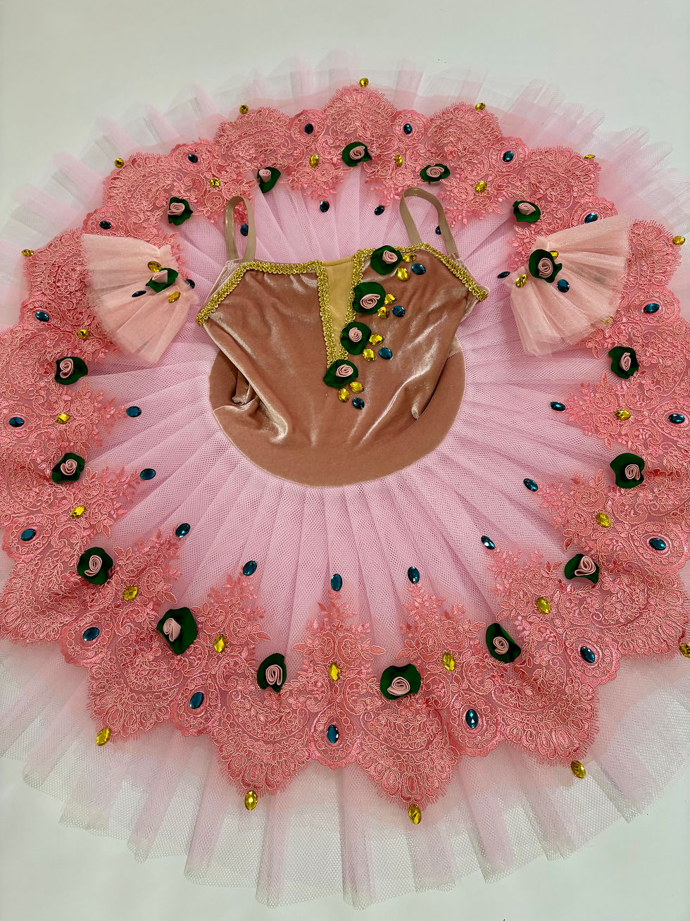 Miniatura: Tutu bandeja em veludo rosa 