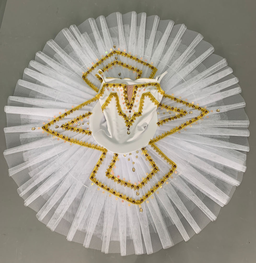 Miniatura: Tutu Branco e dourado