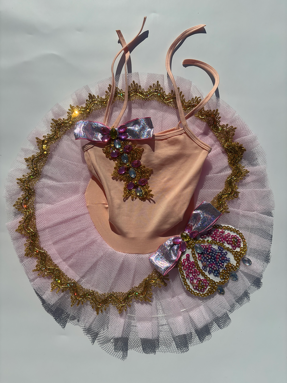 Miniatura: tutu salmão e rosa