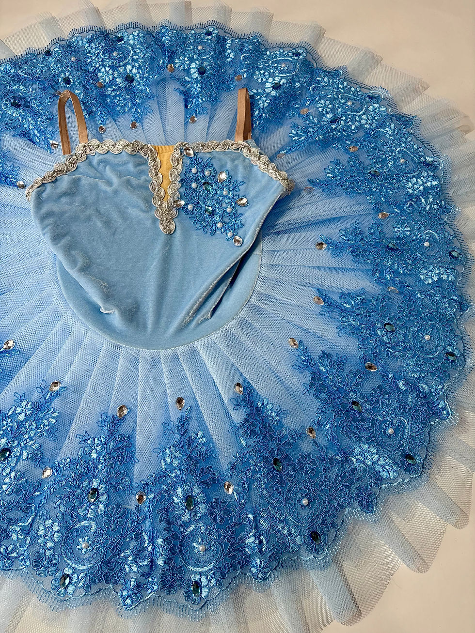 Miniatura: Tutu bandeja em veludo azul