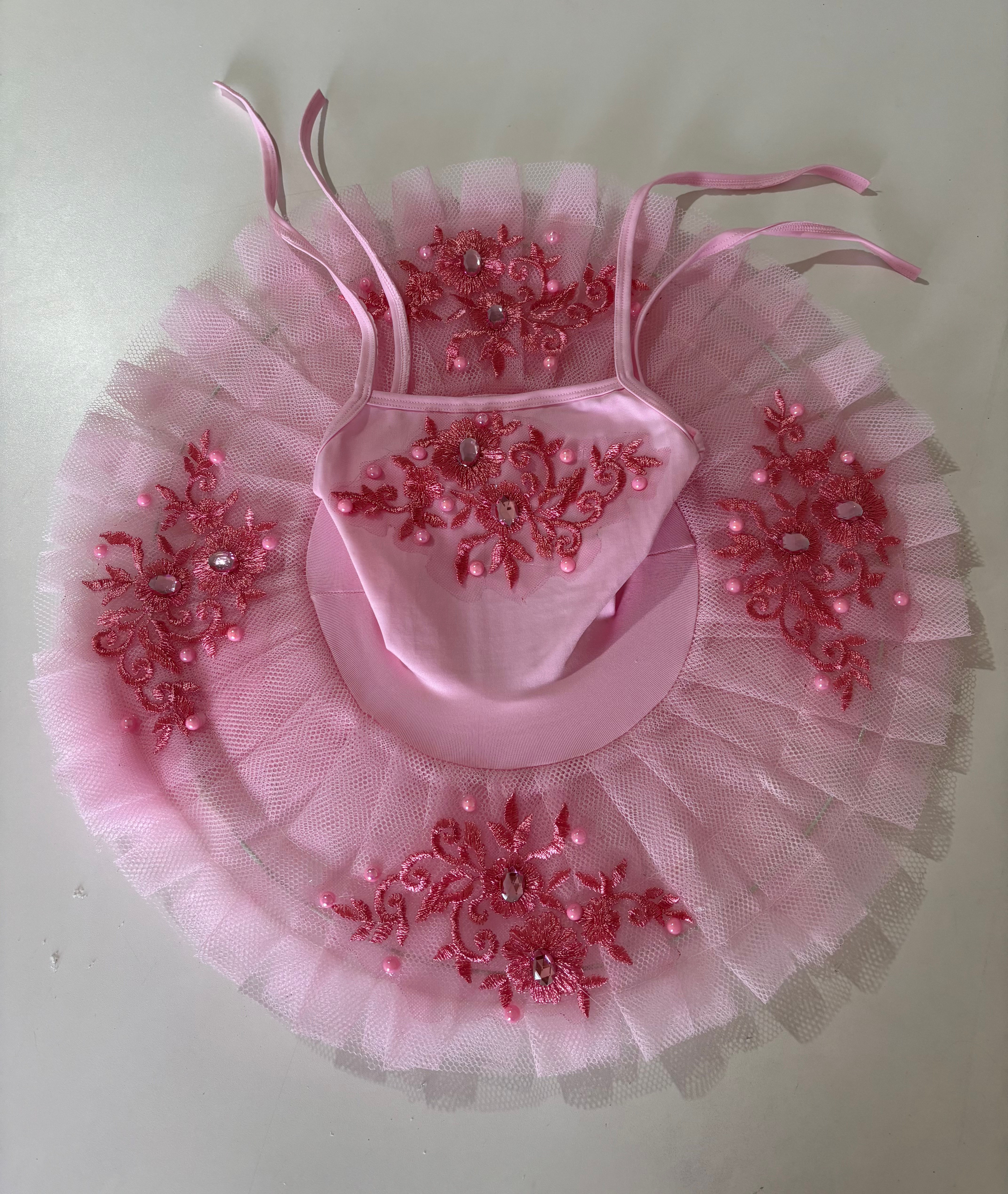 Tutu bandeja infantil rosa