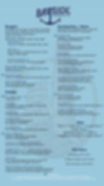 Bayside Lounge & Restaurant Kitchen Menu Page 1