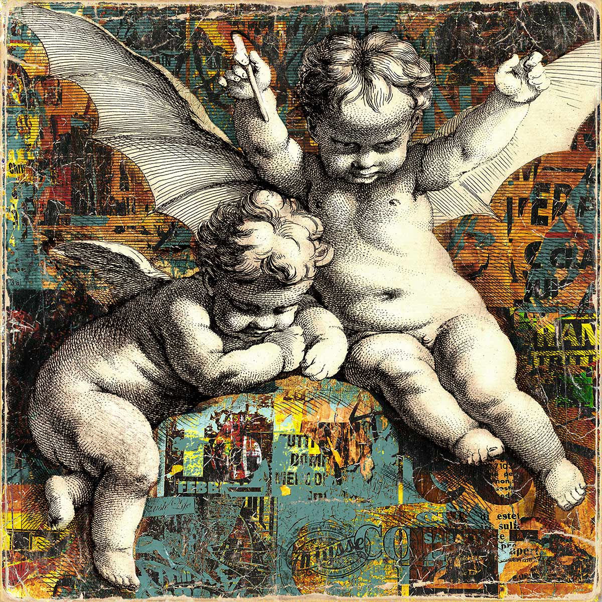 Ange et Démon - Artysse - Papier froissé