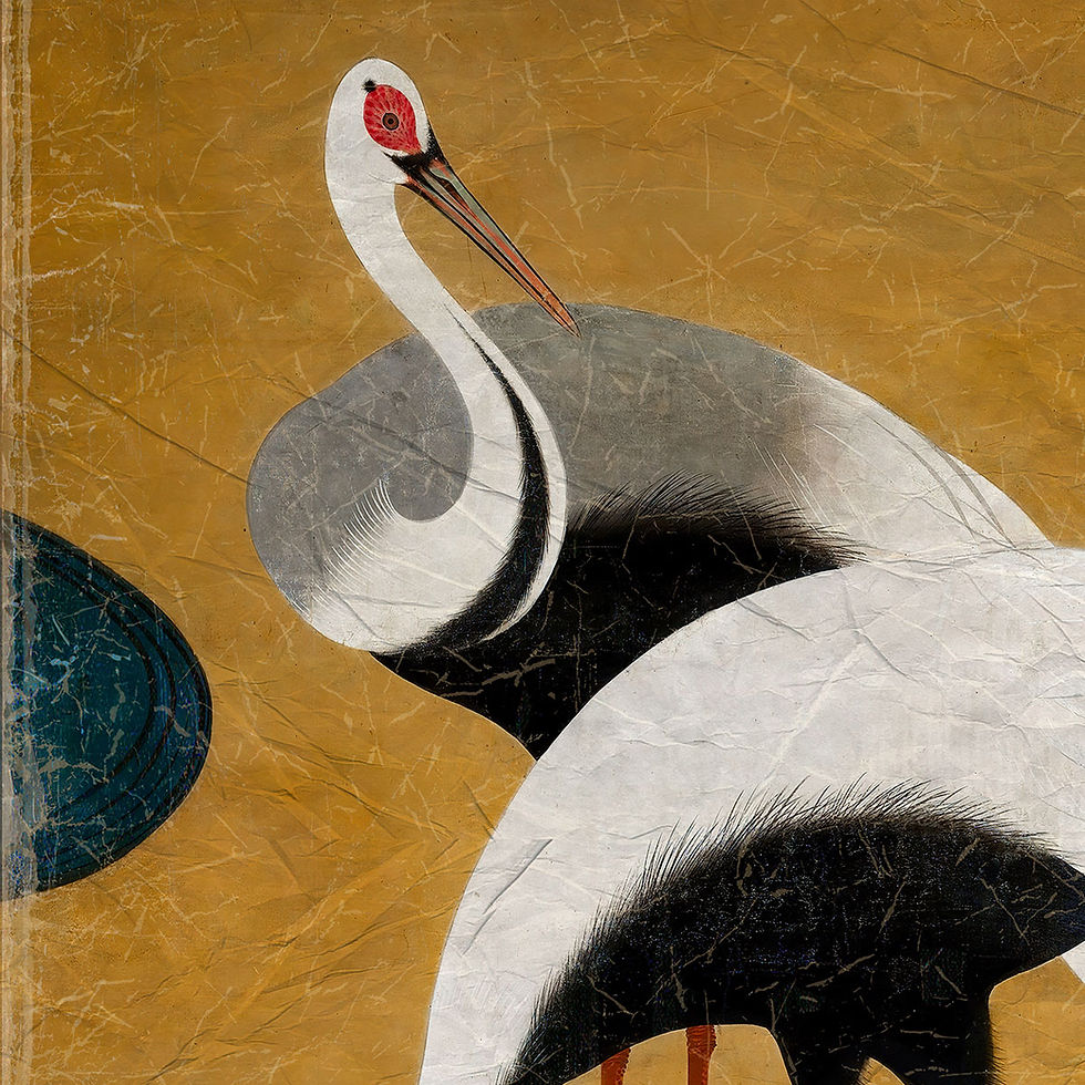 Thumbnail: Les Grues - Papier froissé Artysse