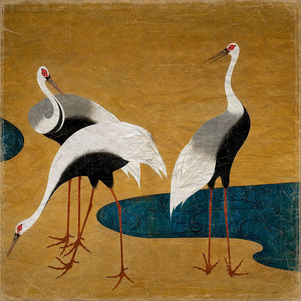 Thumbnail: Les Grues - Papier froissé Artysse