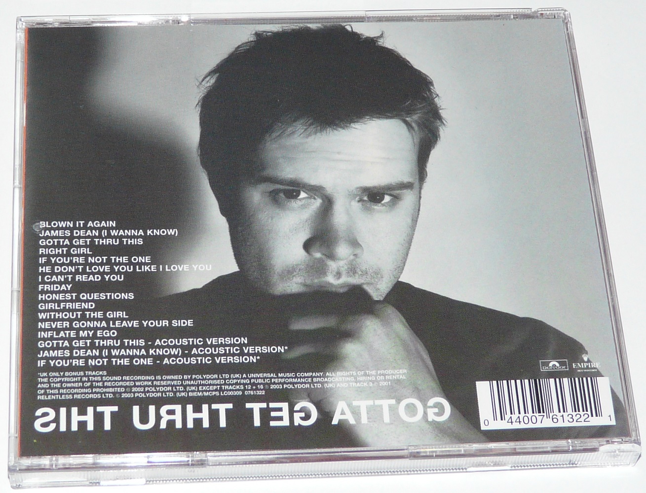 Daniel Bedingfield Gotta Get Thru This CD Album (2002) eBay