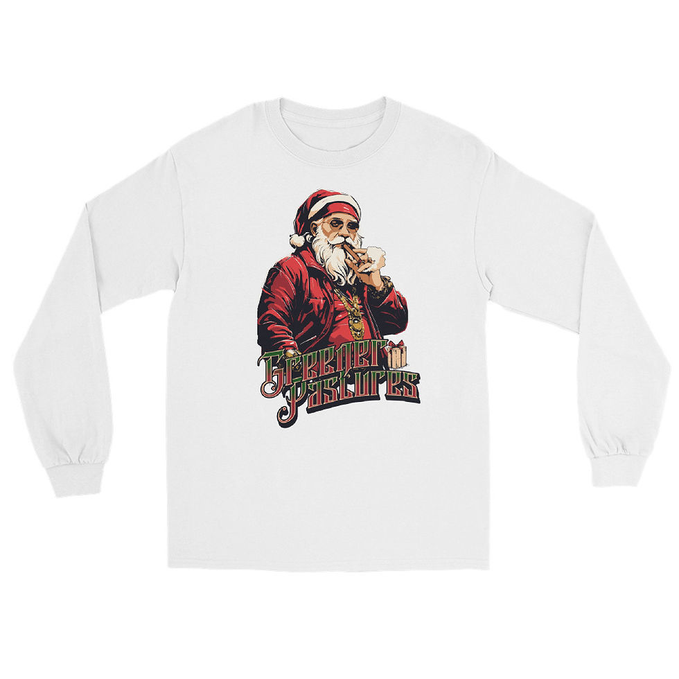 Thumbnail: Greener Santa Long Sleeve Shirt