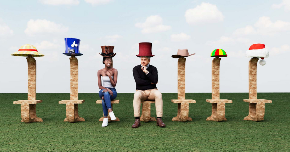 WHIMSICAL HAT SEATING
