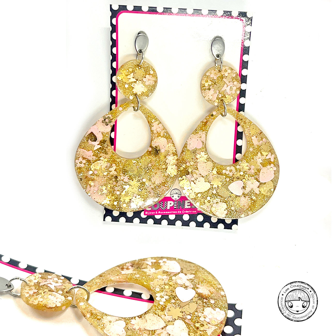 Boucles d’oreilles “Larmes d’Or”