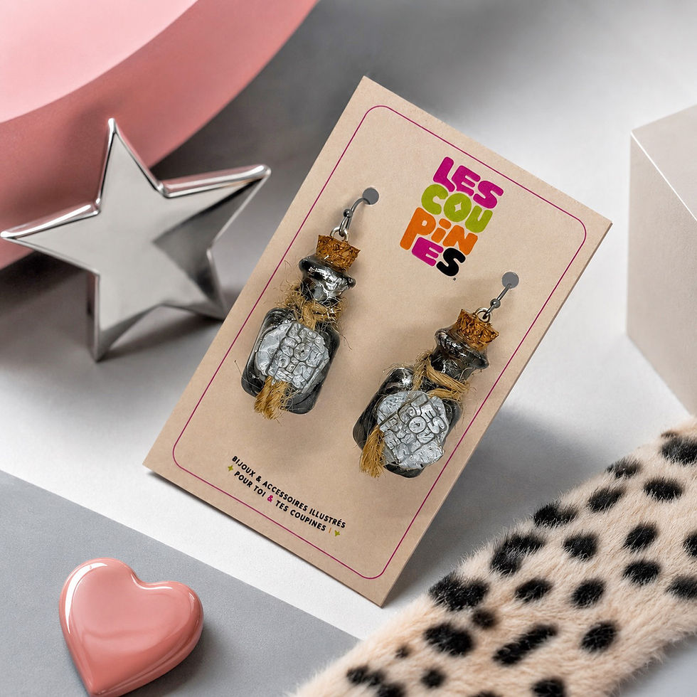 Miniature : Boucles d’oreilles - Les Petites Alchimies Coupine