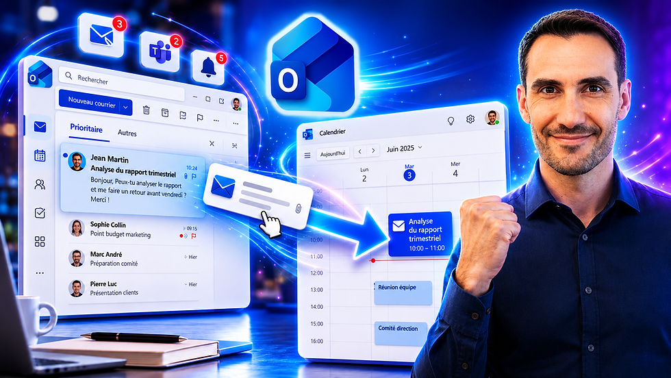 Outlook : Transformez un email en temps réservé dans votre agenda