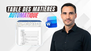 Comment créer une table des matière Word automatique