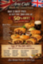 BUY 2 BEEF PIES & GET THE 3RD @ 50% OFF