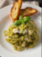 Chicken Pesto with Garlic French Baguette