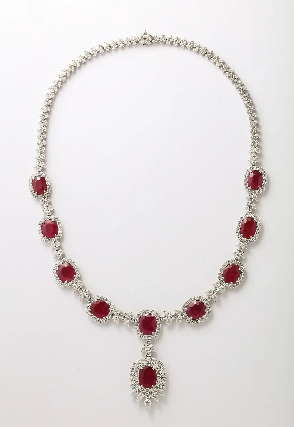 Thumbnail: Ruby and Diamond Drop Necklace