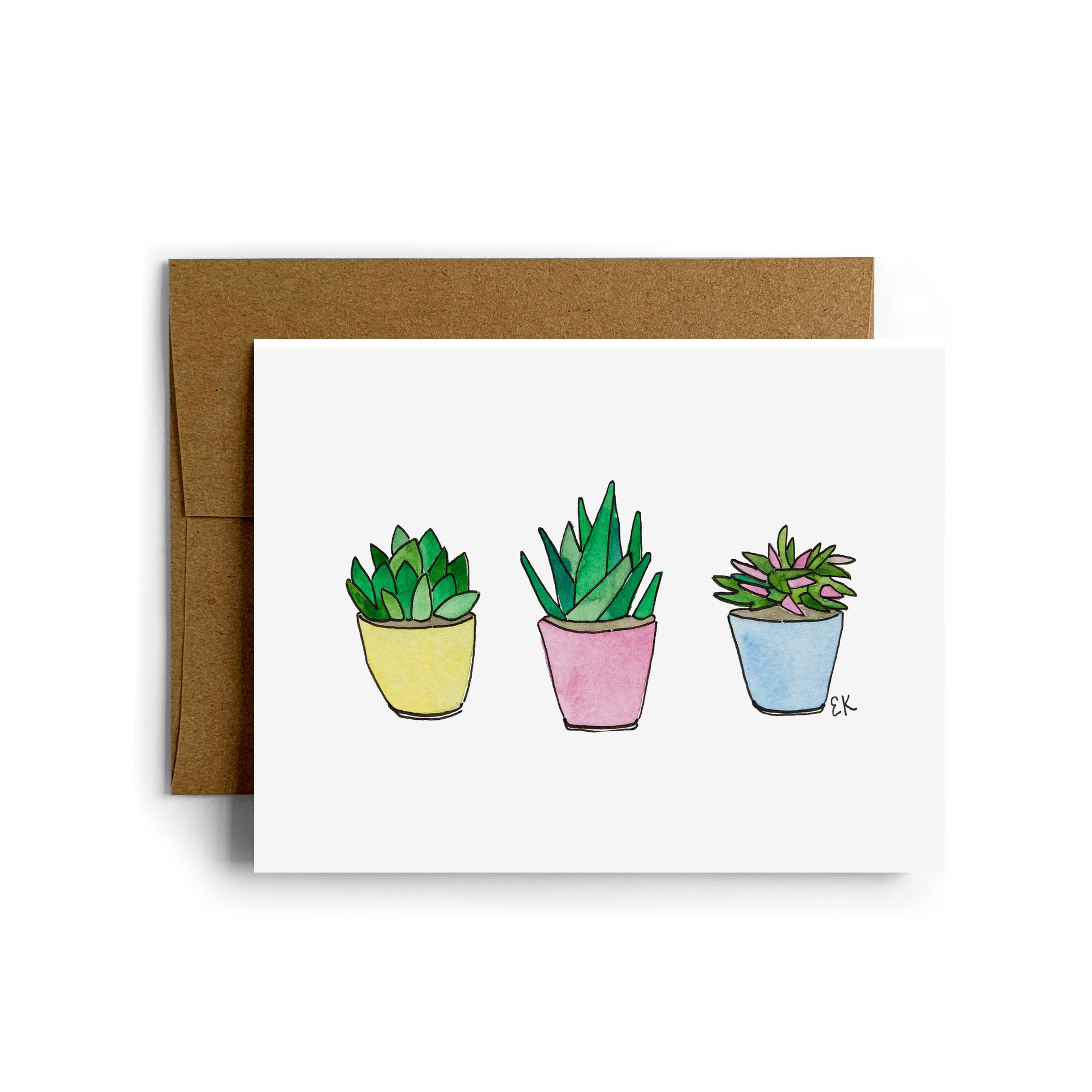 Succulents Greeting Card
