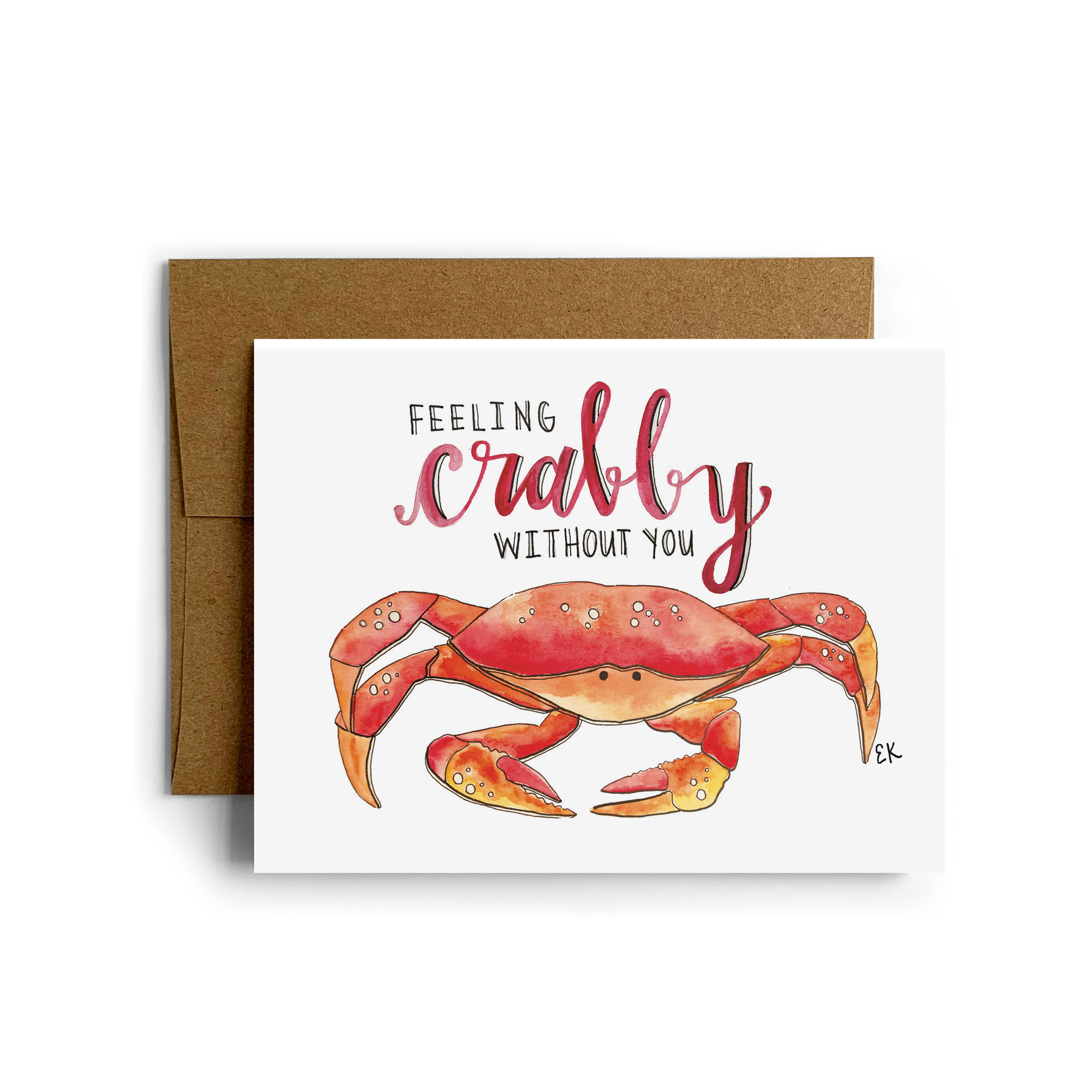 Crabby Without You Greeting Card