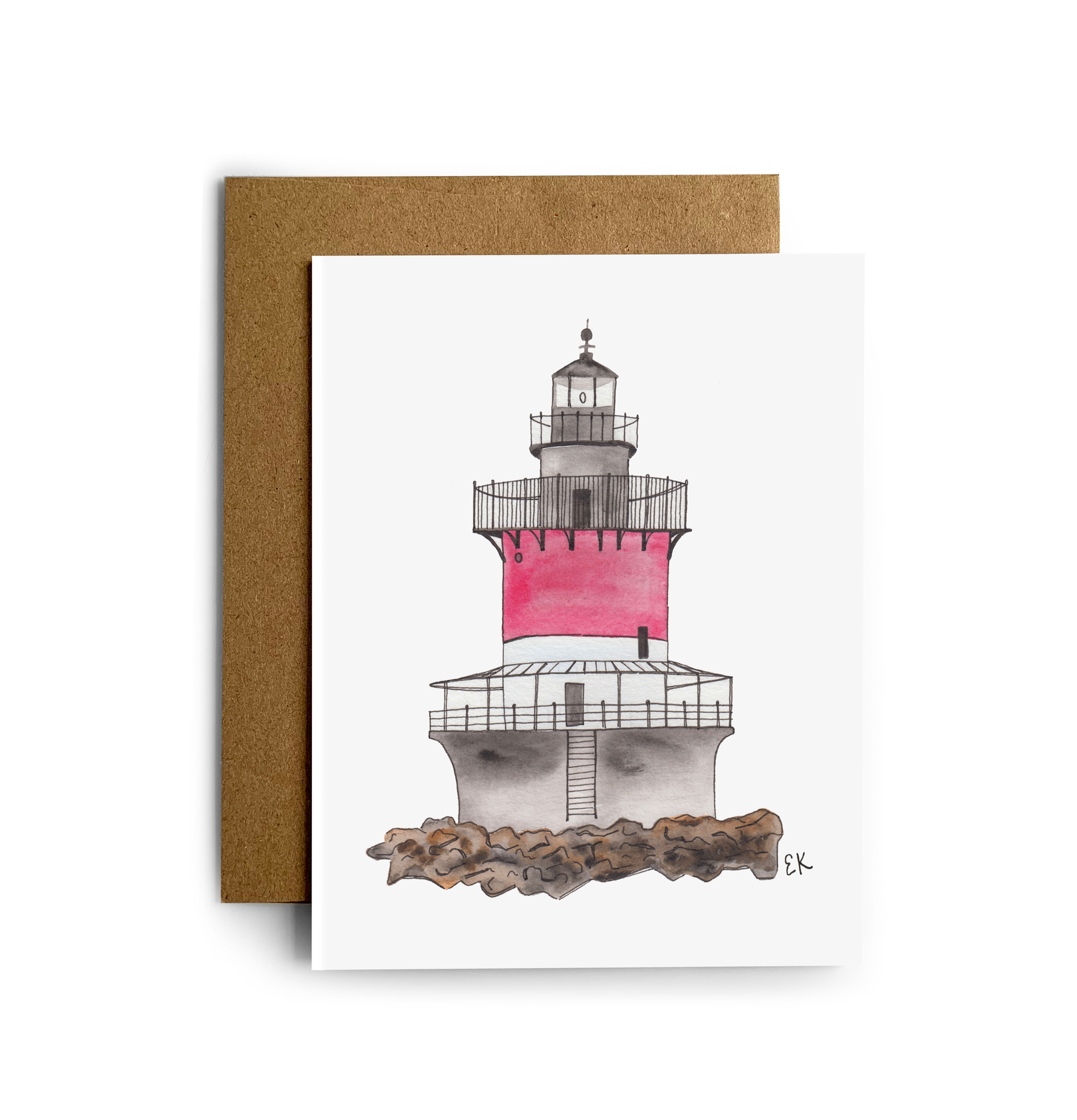 Plum Beach Lighthouse Greeting Card