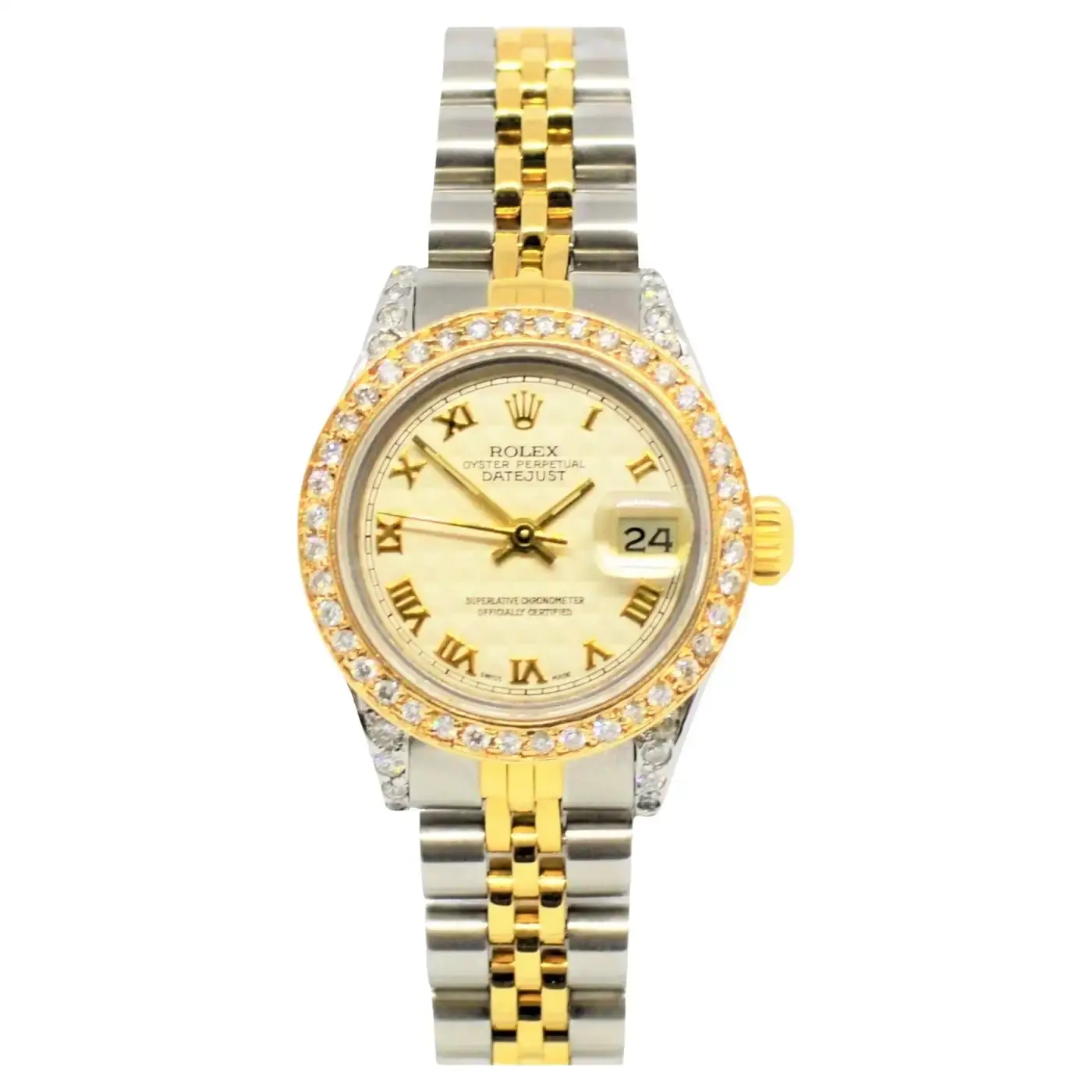 Rolex Ladies Datejust Pyramid Roman Diamond Jubilee