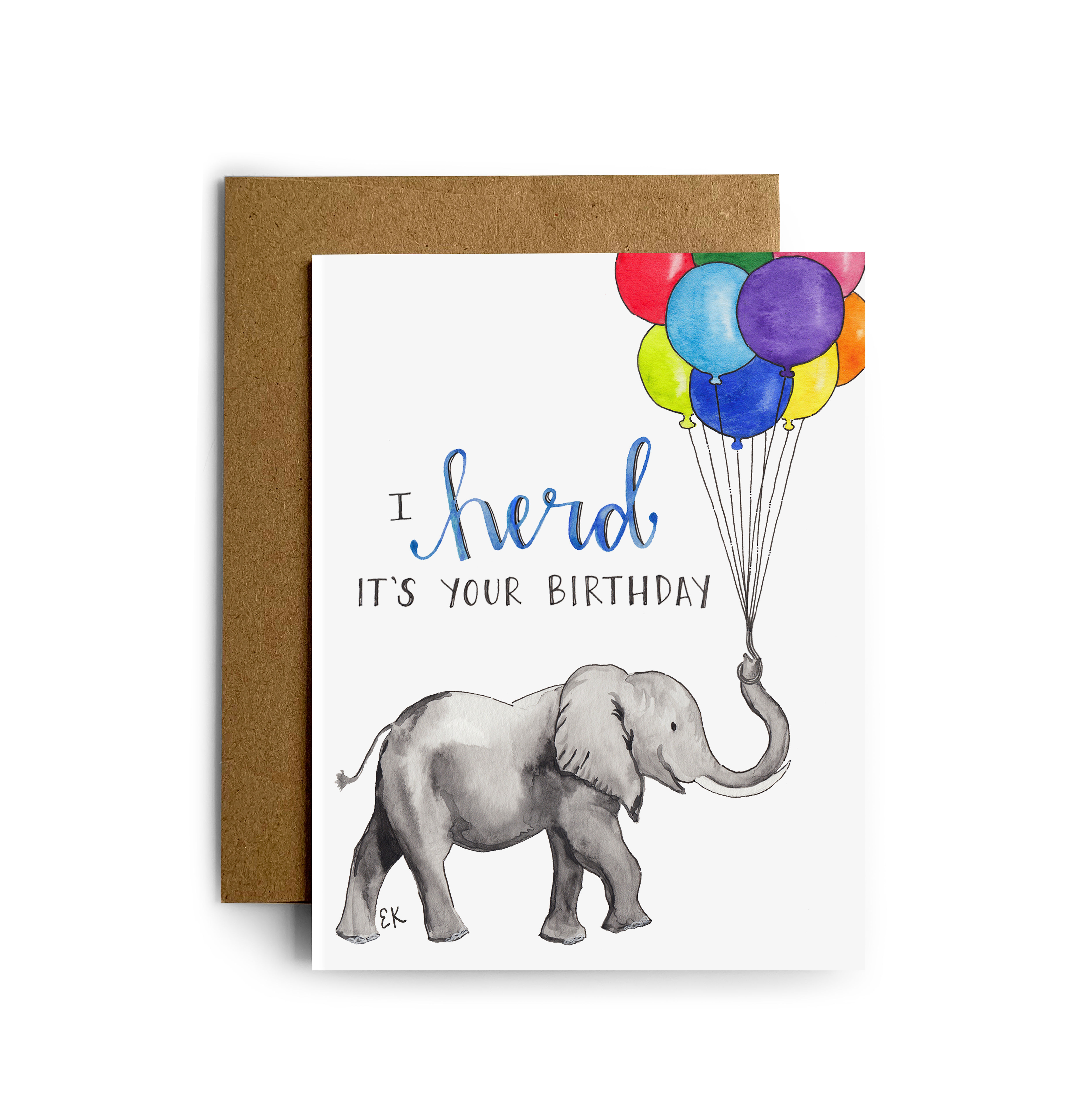 Elephant Birthday Greeting Card